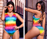 Body Mapale 2692 imprimé arc-en-ciel en pixels de couleur